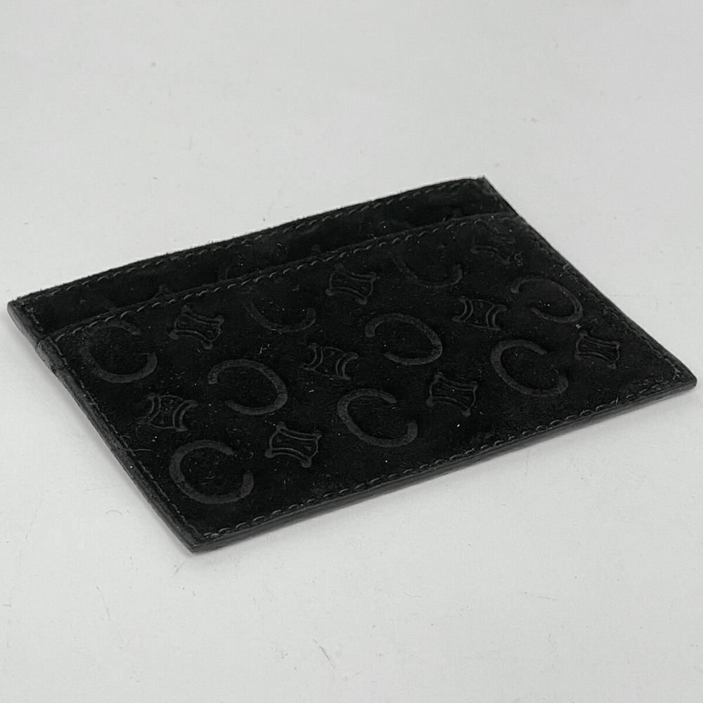 Celine suede Wallet black Macadam Passport - Picture 1 of 5